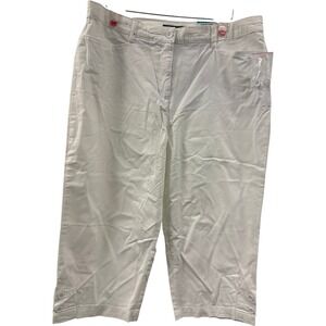 Karen Scott Tummy Control Capri Pants Size 16 Comfort Waist Bright White
